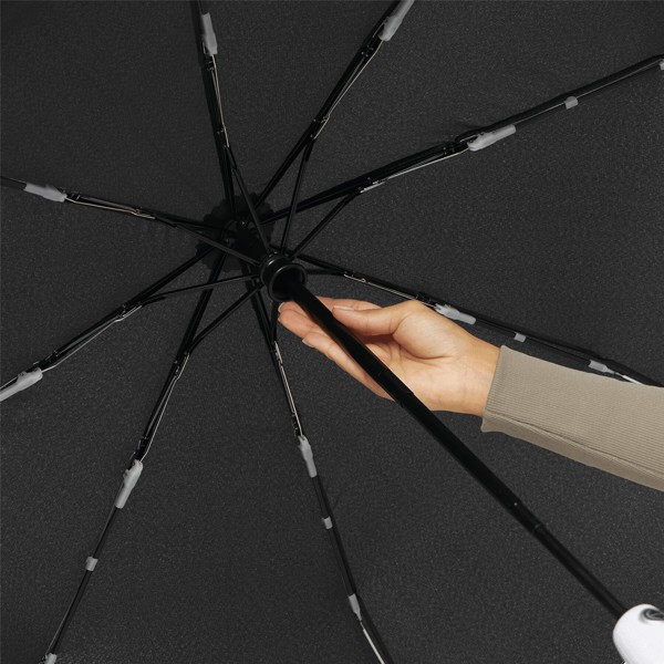 Automatic Open/Close Windproof Pocket Umbrella Streetlife - Black / White