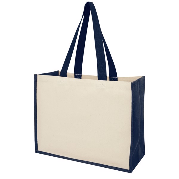 Shopper in iuta e canvas 320 g/m² Varai - 23L - Navy