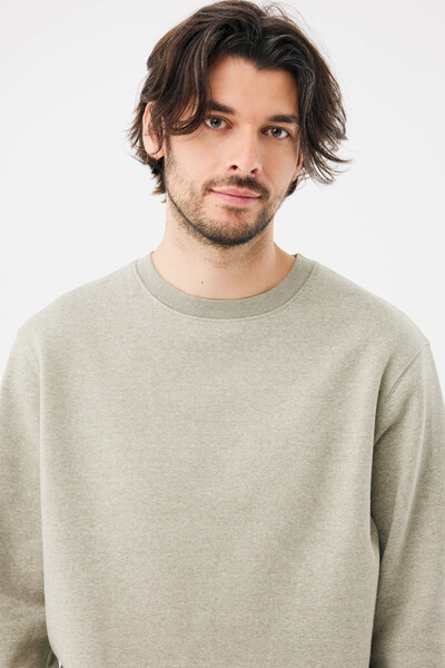 IQONIQ Torla recycled cotton crew neck - Light Heather Green / M