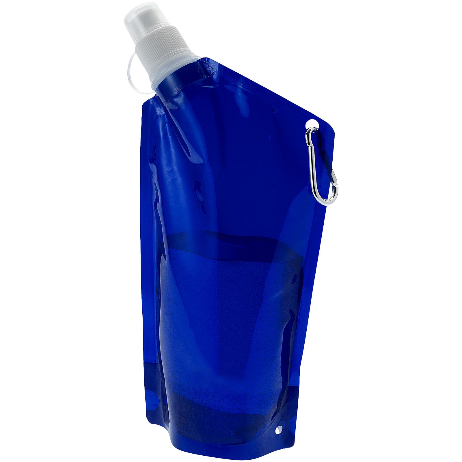 Vrečka za vodo s karabinom Cabo 600 ml - Transparent Blue