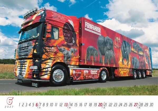 Nástenný Kalendár Trucks 2027