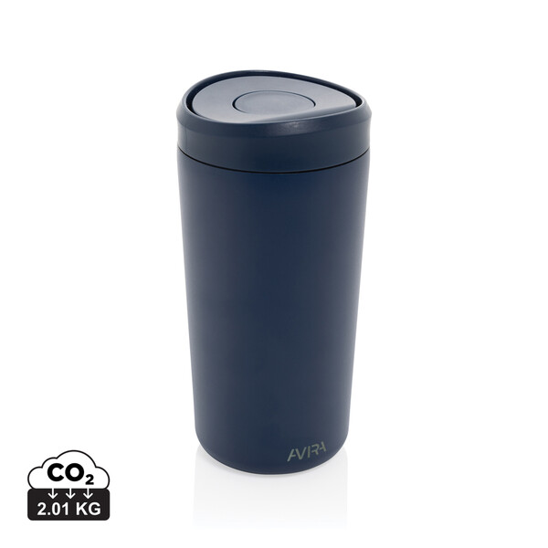 Mug 400ml en acier recyclé RCS Avira Alix - Bleu Marine