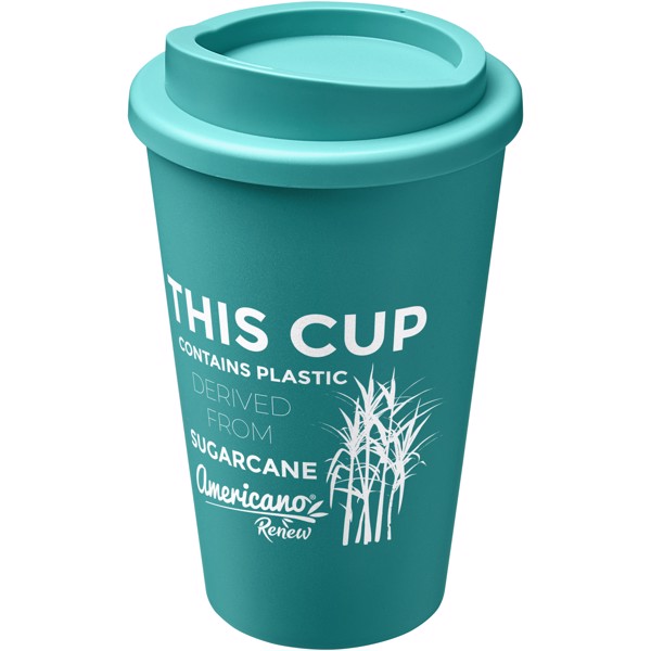 Bicchiere termico riciclato Americano®--Renew da 350 ml - Blu corallo