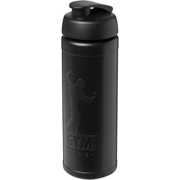 Borraccia sportiva in materiale riciclato con coperchio a scatto da 750 ml Baseline Rise - Nero / Nero