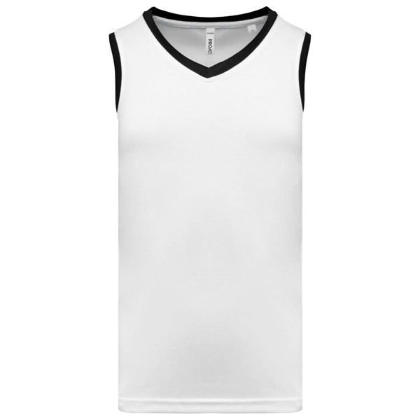 Men's Basketball Jersey - White / Black / M
