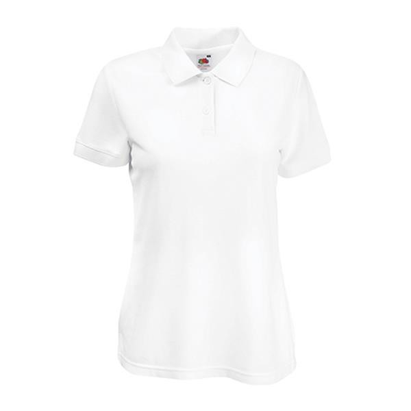 Polo 65/35 Ladies 180G - 65% Poliéster/ 35% Algodão - Branco / M