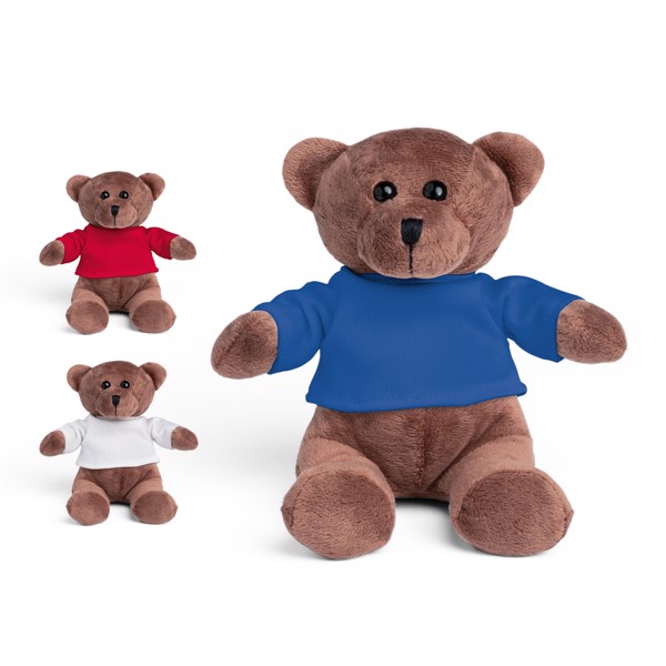 BEAR. plys bamse med t-shirt - Hvid