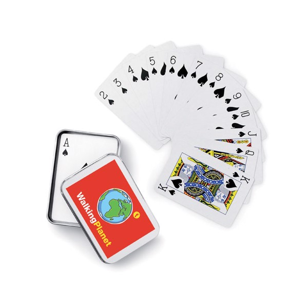 Amigo playing cards, 54 cards, tin box