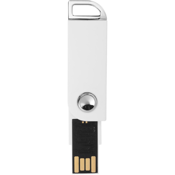 Otočné obdélníkové USB - Bílá / 4GB