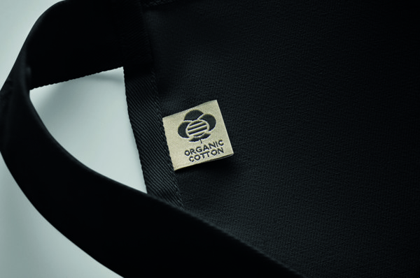 Organic cotton apron 240 gr/m² Gamma - Black