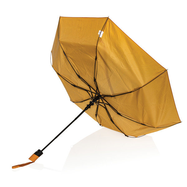 21" Impact AWARE™ 190T mini auto open umbrella - Sundial Orange
