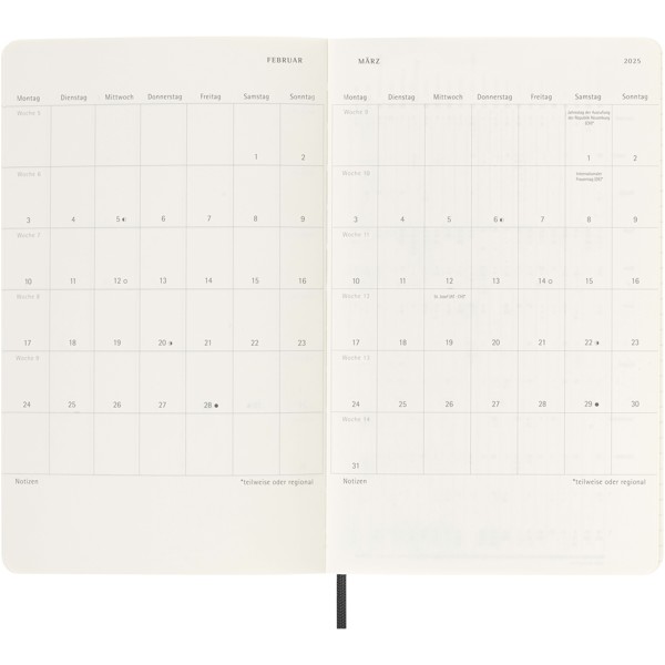 Moleskine soft cover 12 month L weekly planner - German