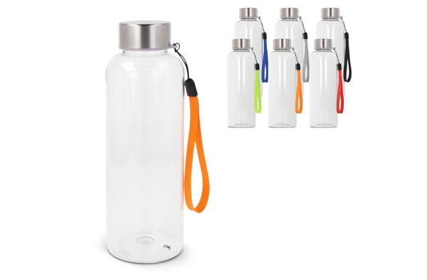 Water bottle Jude R-PET 500ml - Transparent / Black