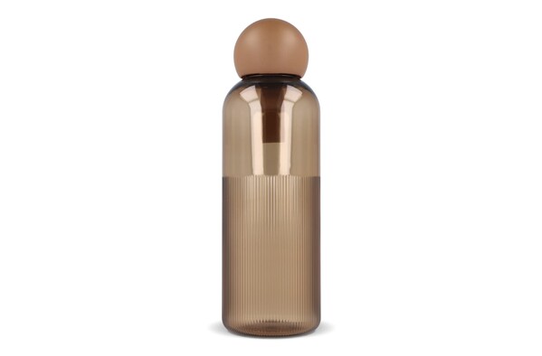 Bouteille d'eau Sagaform Ture 600 ml - Transparent / Marron