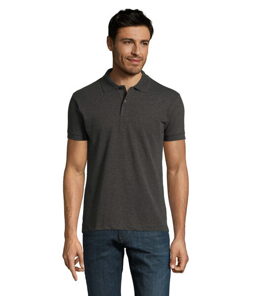 PERFECT MEN Polo homen 180g - Antracite MatizadoM