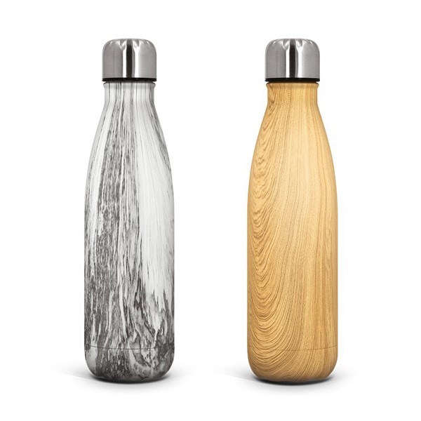 BOUTEILLE GOURDE 50 cl ISOTHERME DOUBLE-PAROI INOX - Blanc