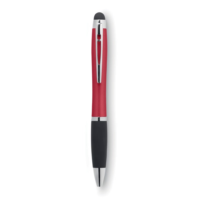Długopis z lampką Riolight - czerwony