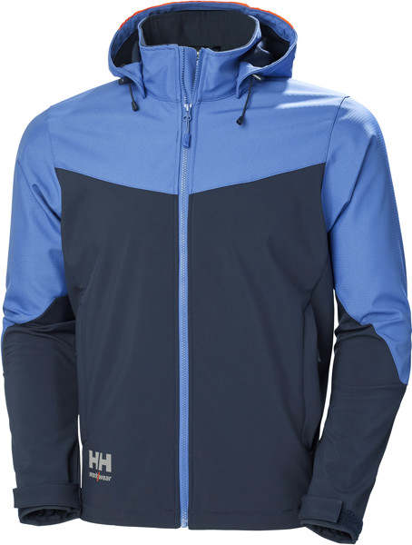 3-layer Hooded Softshell Jacket "Oxford" Helly Hansen | Oxford 74290 - Navy / Stone Blue / S