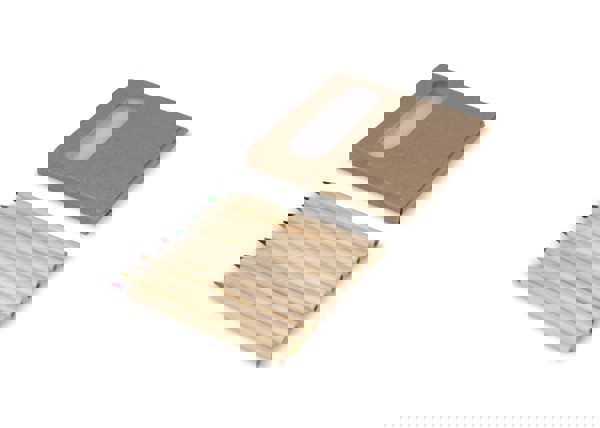 12 colouring pencils in kraft box