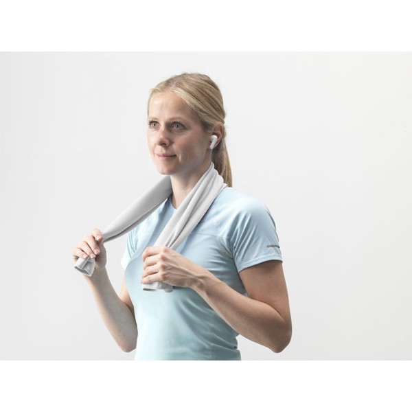 CoolDown GRS RPET sports cooling towel - White