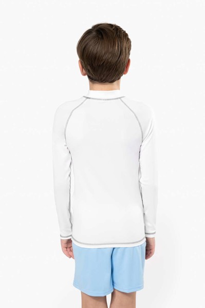 Children’S Long-Sleeved Technical T-Shirt With Uv Protection - White / 12/14