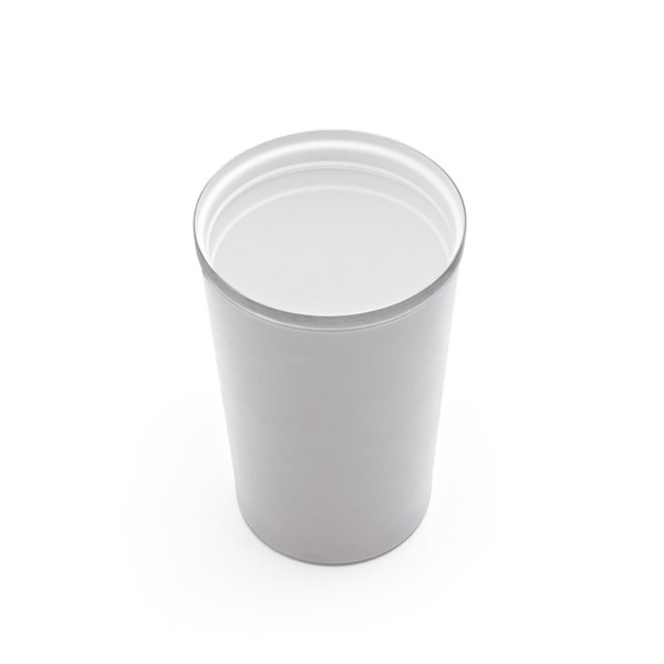 PHELPS CERAMIC. Cestovní hrnek z nerezové oceli s keramickým vřnitřkem, až 470 ml - Světle Šedá