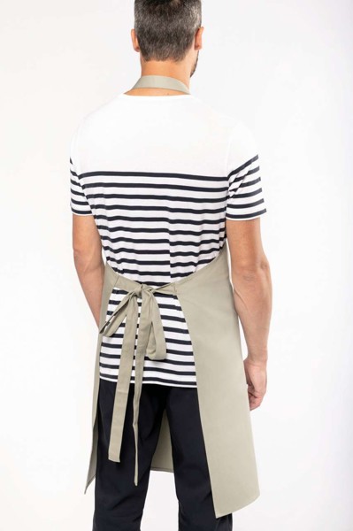 Apron With Pocket In Organic Cotton - White