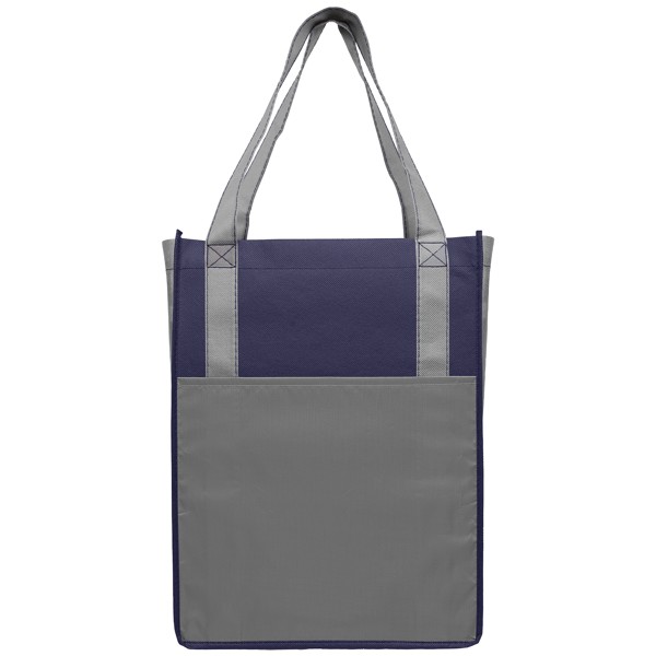Victor - Non-Woven Tote Bag - Navy Blue / Silkscreen