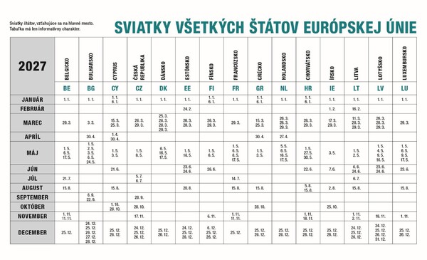 Stolový Kalendár Pracovný Riadkový 2027