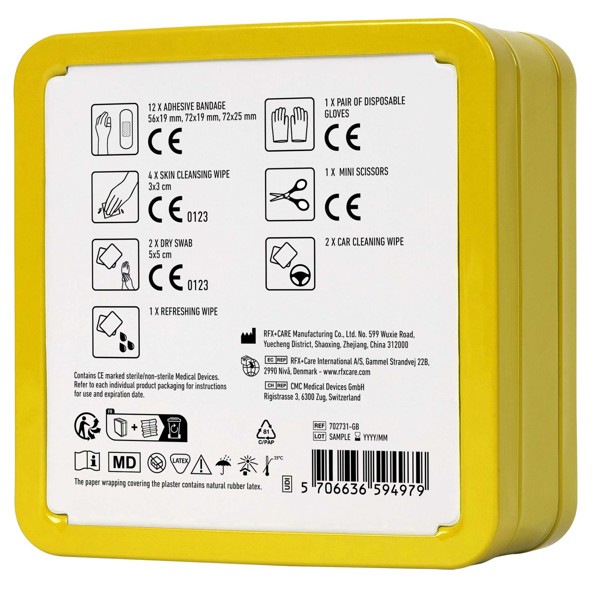 MyKit Erste Hilfe Set für das Auto - gelb