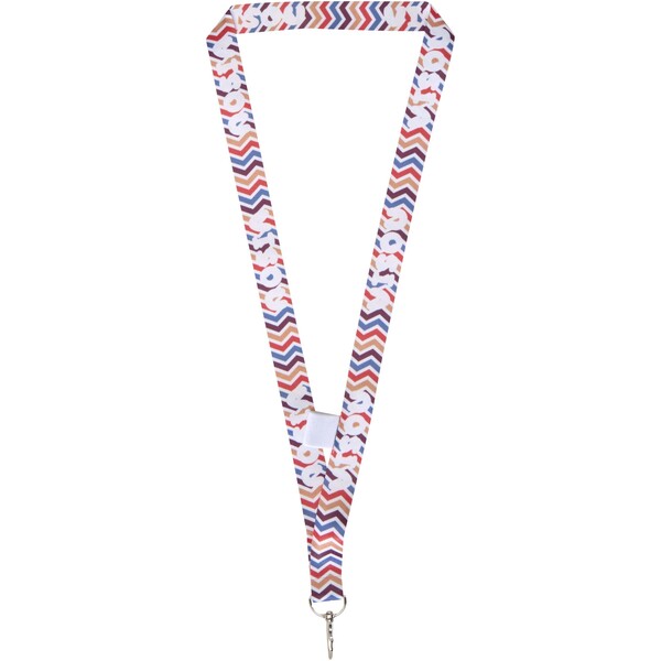 Neve sublimation lanyard with loop - White / 20mm