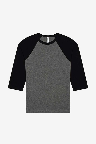 Unisex 3/4 Sleeve Baseball Tee - White / Neon Yellow / 2XL