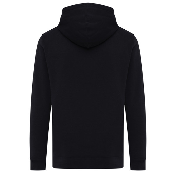 Lehká mikina s kapucí Iqoniq Rila z recykl. bavlny - Černá / 4XL