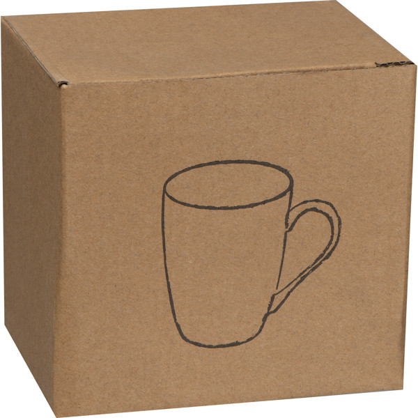 Rubberized ceramic mug JUDYTA - Black