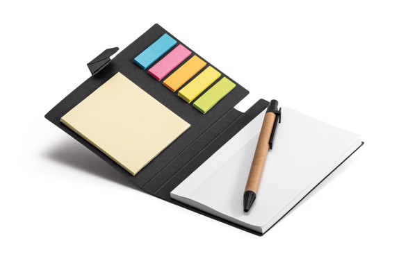 COOPER. Coloured sticky notepad with 6 sets - Black