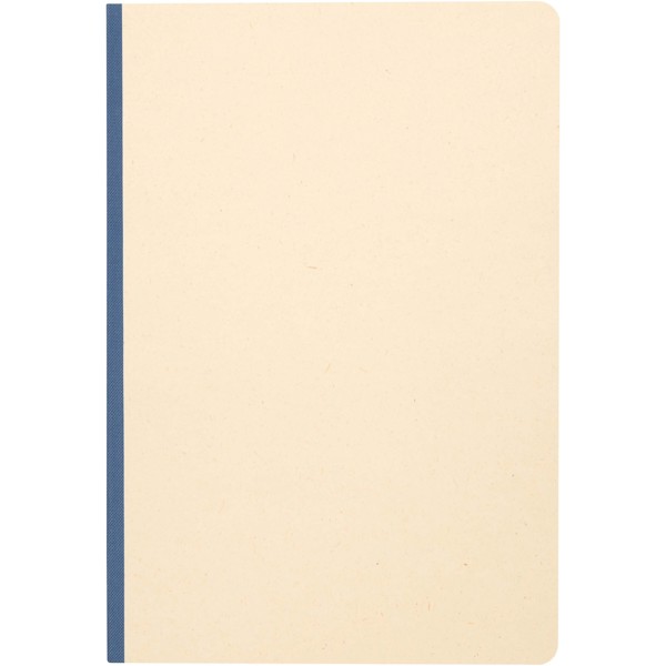 Liliana A5 sugarcane and RPET soft cover notebook - Ocean Blue
