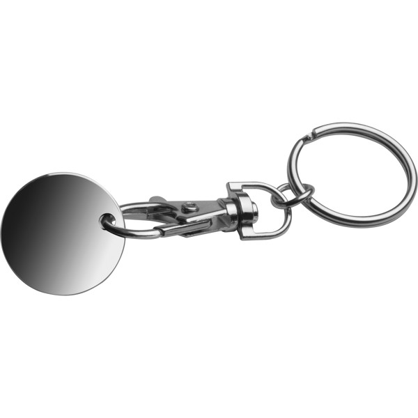 Keyring with shopping coin NELLIE - White