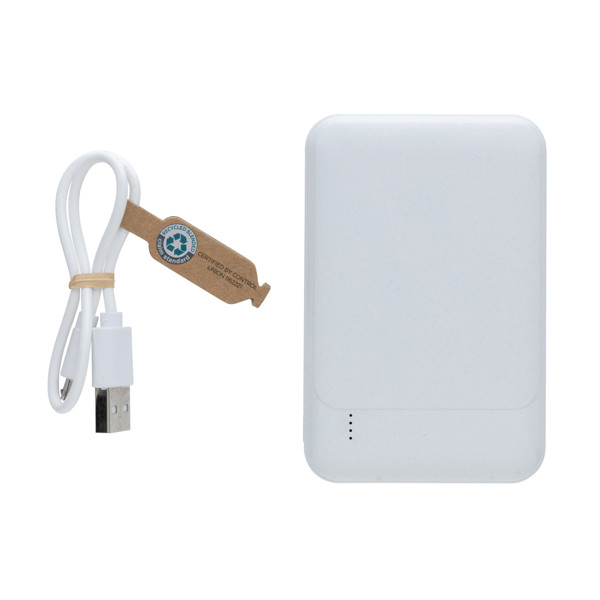 RCS recycled plastic 5.000 mAh powerbank - White