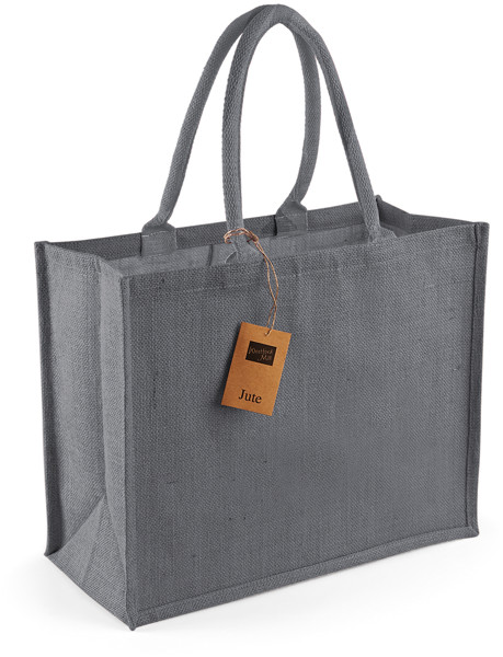 Jute Shopper "Classic" Westford Mill | W 407 - Graphite Grey / Graphite Grey / onesize
