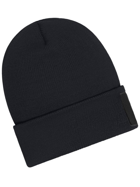 Beanie with Patch - Thinsulate - Black