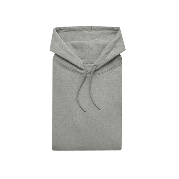 Sweat à capuche en coton recyclé et non teinté Iqoniq Torres - Heather Grey / XL