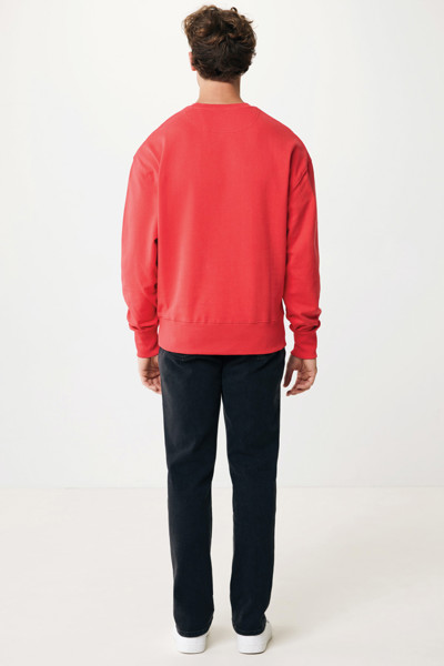 Sweater à col rond en coton recyclé Iqoniq Kruger - Luscious Red / XXXL