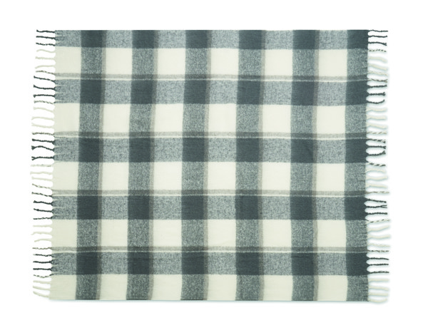 Coperta in mohair a scacchi Quet - Grigio
