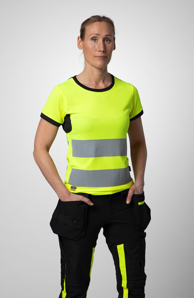 6012 T-shirt Cl.2 Women YELLOW/BLACK XS