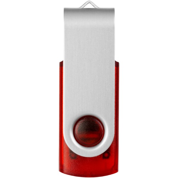 Clé USB rotative translucide - Rouge / 4GB