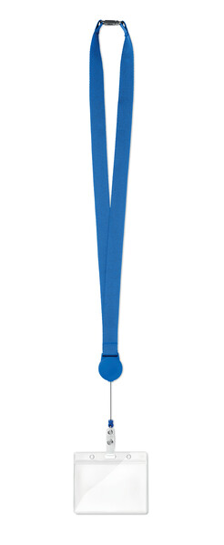Lanyard con badge estraibile Zip Lanyard - Blu Royal