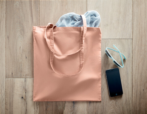 Sac shopping en coton organique Zimde Colour - Orange