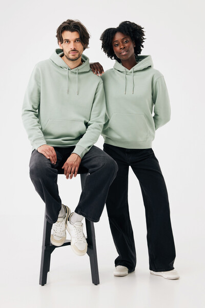 IQONIQ Joshua Unisex mikina s kapucňou z rec. bavlny - Iceberg Green / XL