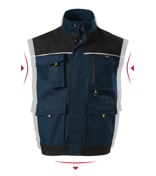 Pracovní Vesta Pánská Rimeck® Ranger - Námořní Modrá / 44/46