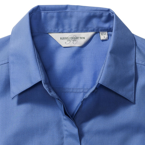 3 / 4 Sleeve Poplin Shirt - Black / XS